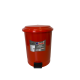 Контейнер для мусора с педалью 12л, пластик, красный цвет