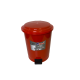 Контейнер для мусора с педалью 12л, пластик, красный цвет