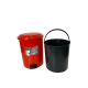 Контейнер для мусора с педалью 12л, пластик, красный цвет