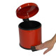 4501.1825 Мусорное ведро с педалью 3л, диаметр 21см, цвет красный