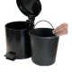 4501.2028 Мусорное ведро с педалью 5л, цвет черный, диаметр 20см