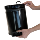 4501.2028 Мусорное ведро с педалью 5л, цвет черный, диаметр 20см