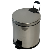 Мусорное ведро для дома с педалью круглое из нержавеющей стали 20 литров Мусорное ведро для дома с педалью круглое из нержавеющей стали 20 литров