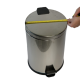 Мусорное ведро с педалью круглое из нержавеющей стали 45см, диаметр 31см на 30 литров Мусорное ведро с педалью круглое из нержавеющей стали 45см, диаметр 31см на 30 литров