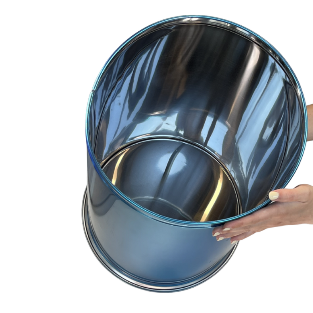 Круглое мусорное ведро с подвижной крышкой из нержавеющей стали 5 литров Круглое мусорное ведро с подвижной крышкой из нержавеющей стали 5 литров