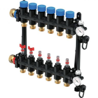 Колектор Uponor Vario M з витратоміром FM 10XG3/4 EURO Колектор Uponor Vario M з витратоміром FM 10XG3/4 EURO