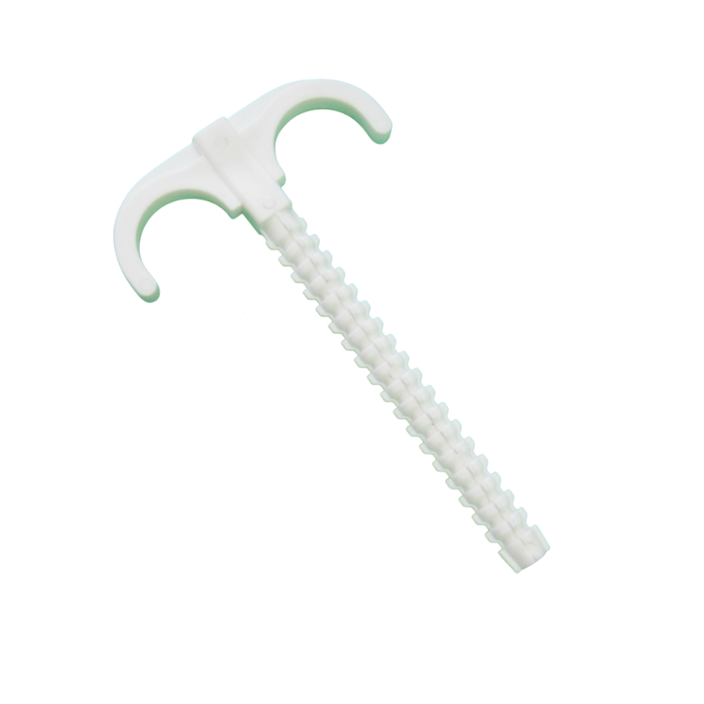 Дюбель-крюк подвійний білий (100шт.)