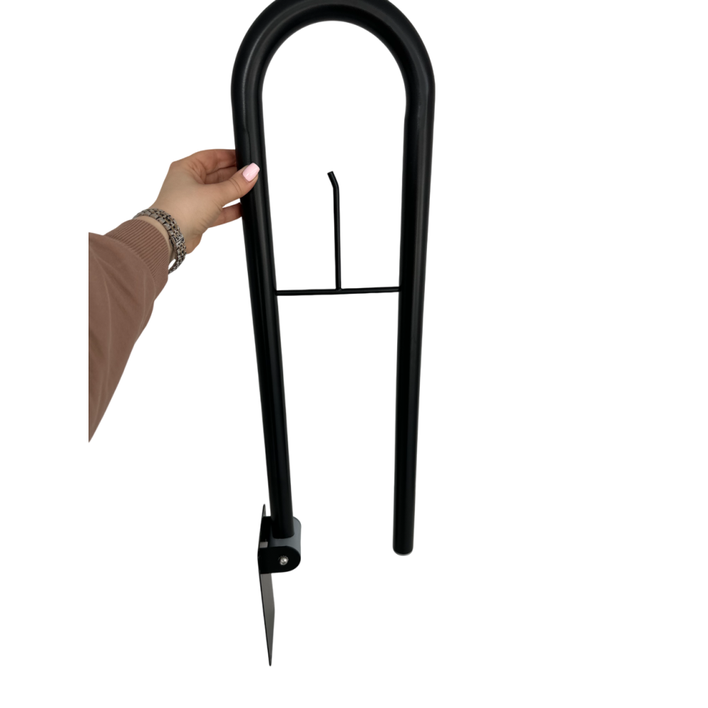 Откидной поручень черный, опора настенная для санузлов из нержавеющей стали Ø 32, размер 73*23*11см Откидной поручень черный, опора настенная для санузлов из нержавеющей стали Ø 32, размер 73*23*11см