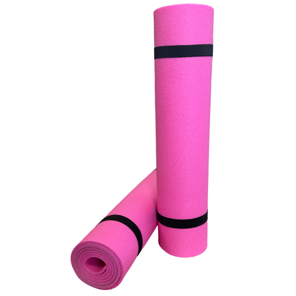Каремат для фітнесу, колір рожевий 175х55см, товщина 9мм