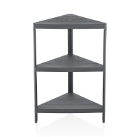 Полочка-органайзер угловая на три яруса черная DP-140