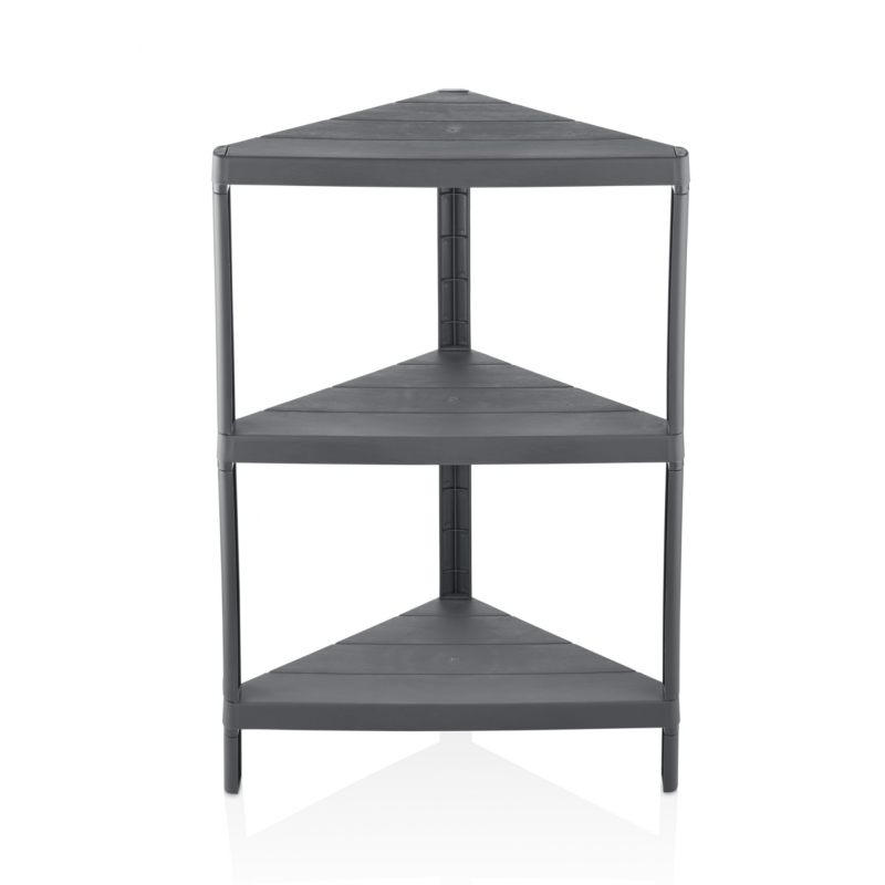 Полочка-органайзер угловая на три яруса черная DP-140