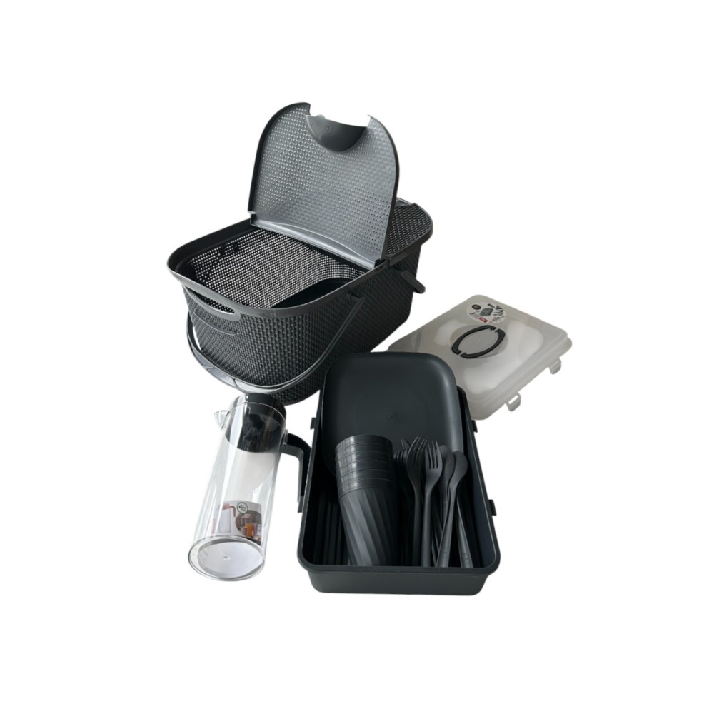 Набор посуды для пикника с корзиной на 6 персон (36 предметов) DP-76 Набор посуды для пикника с корзиной на 6 персон (36 предметов) DP-76