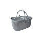 Корзина для пикника с ручками светло серая DP-75