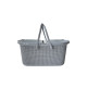 Корзина для пикника с ручками светло серая DP-75
