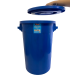 Сміттєвий бак промислового типу з круглою кришкою на 90л, пластик. колір синій Сміттєвий бак промислового типу з круглою кришкою на 90л, пластик. колір синій