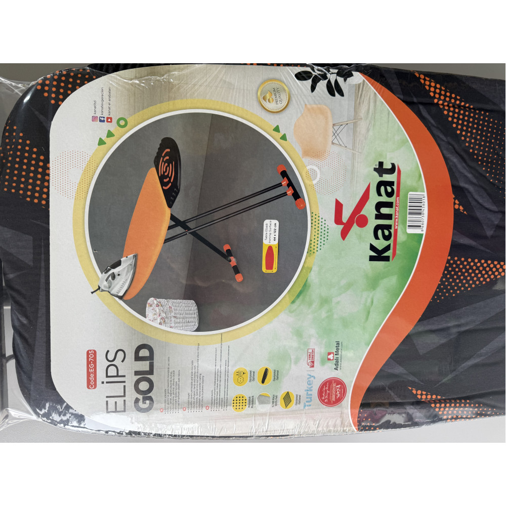 Прасувальна дошка KANAT ELIPS GOLD EG-705 44х122см Прасувальна дошка KANAT ELIPS GOLD EG-705 44х122см