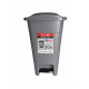 Відро для сміття побутове з педаллю на 30 літрів із пластику, колір сірий