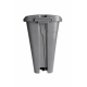 Відро для сміття побутове з педаллю на 30 літрів із пластику, колір сірий