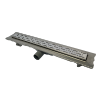 4043.080 Shower channel with RAIN solution 80cm, vertical siphon, stainless steel body