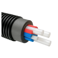 Uponor Ecoflex Quattro pipe in a bay 2x32x2.9-2x25x3.5/175