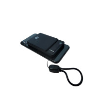 Ультратонкий повербанк 10000 mAh, беспроводная зарядка, магнитная крепь и ножка, цвет черный