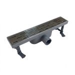4012.020 CLASSIC shower channel without flange with Rain grille 20cm, plastic body