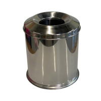 4507.2125 Trash can without lid with rim, fireproof, 8l, height 26cm, diameter 21cm