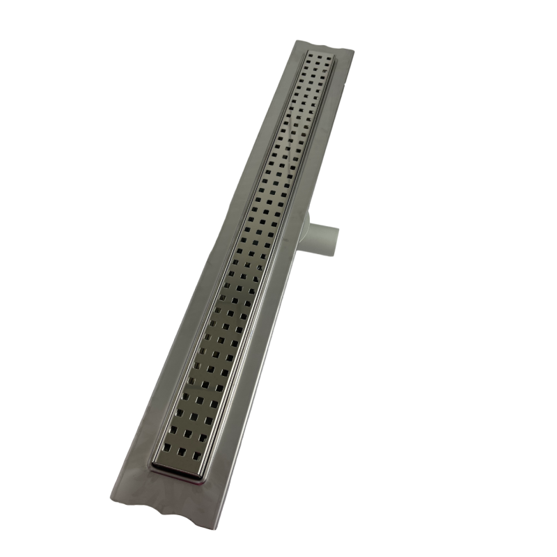 4043.360 Душовий канал 360 з реш. Квадрат 80см, гориз.сифон, нерж.корп