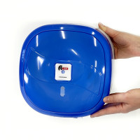 Большой диспенсер для туалетной бумаги с боковым вытяжением пластиковый (Прозрачный голубой)