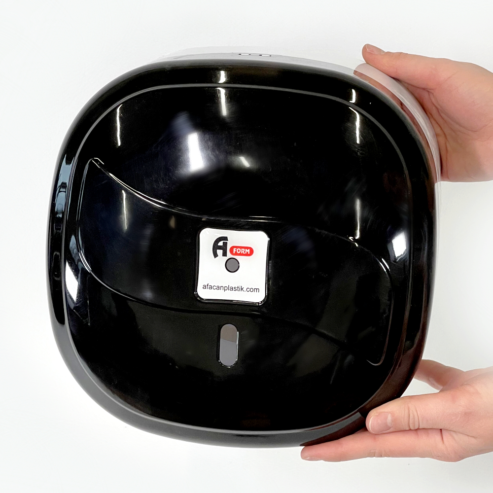 Диспенсер для туалетного паперу з боковим витягуванням, пластик, колір блакитний сірий