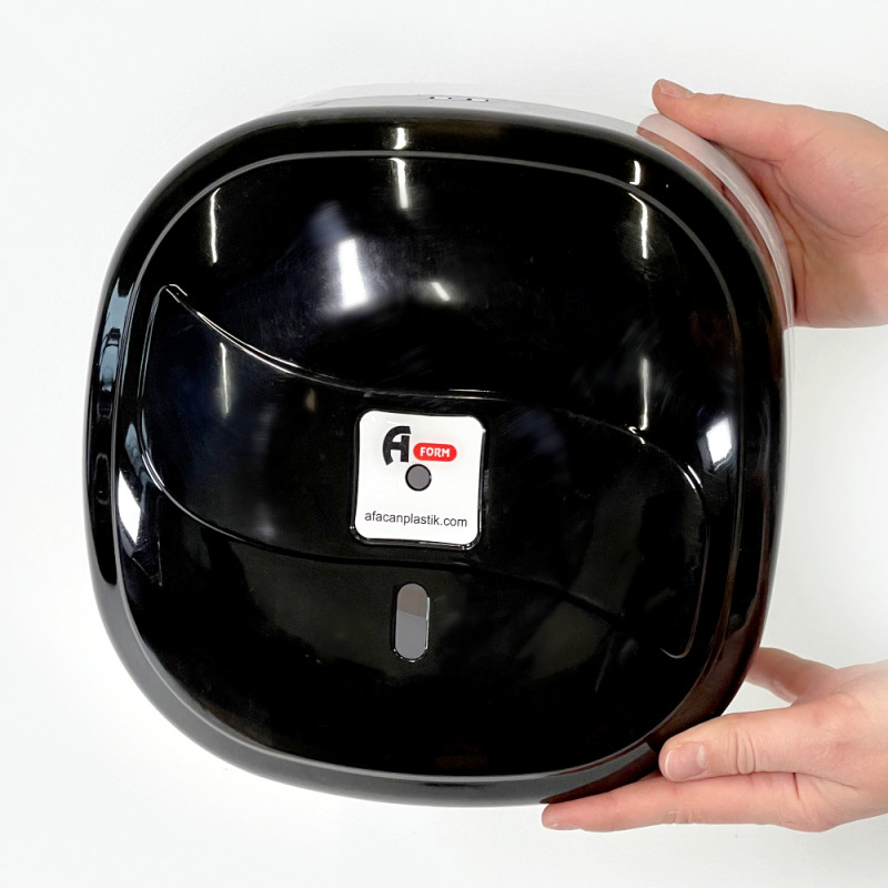 Великий диспенсер туалетного паперу з боковим витягуванням пластиковий (Прозорий димчатий)