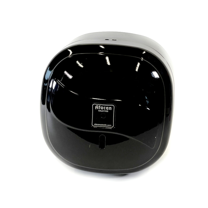 Великий диспенсер туалетного паперу з боковим витягуванням пластиковий (Чорний)