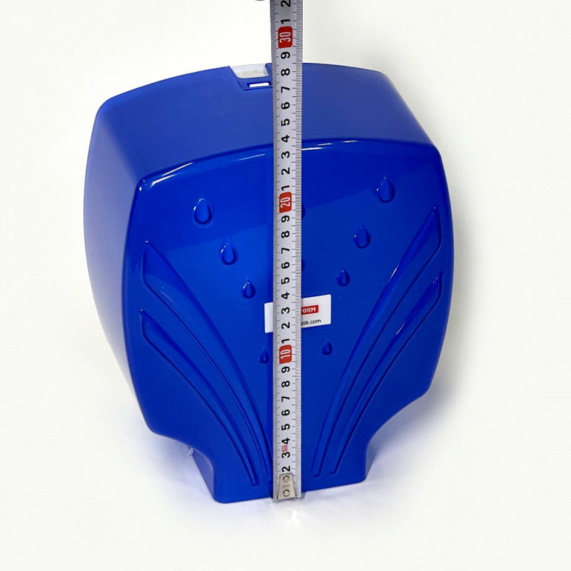 Диспенсер для туалетного паперу мініджамбо з нижнім витяганням (прозорий блакитний)