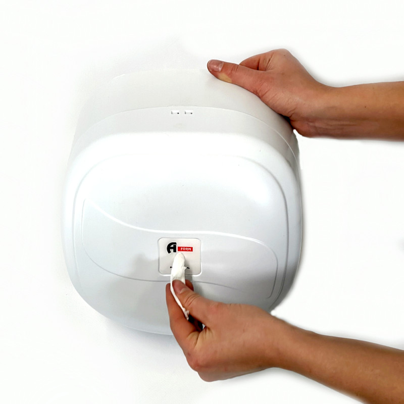 Малий диспенсер для туалетного паперу з боковим витягуванням пластиковий (Білий)