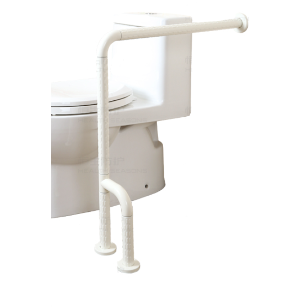 Поручень для туалету Г-подібний 700х600мм. колір білий, AISI 304