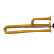 Поручень для умивальника стіновий 60см, висота 120х135мм, колір жовтий, AISI 201