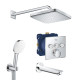 Душова система прихованого монтажу з термостатом Grohe Grohtherm SmartControl на 3 споживача, хром (UA26415SC6)