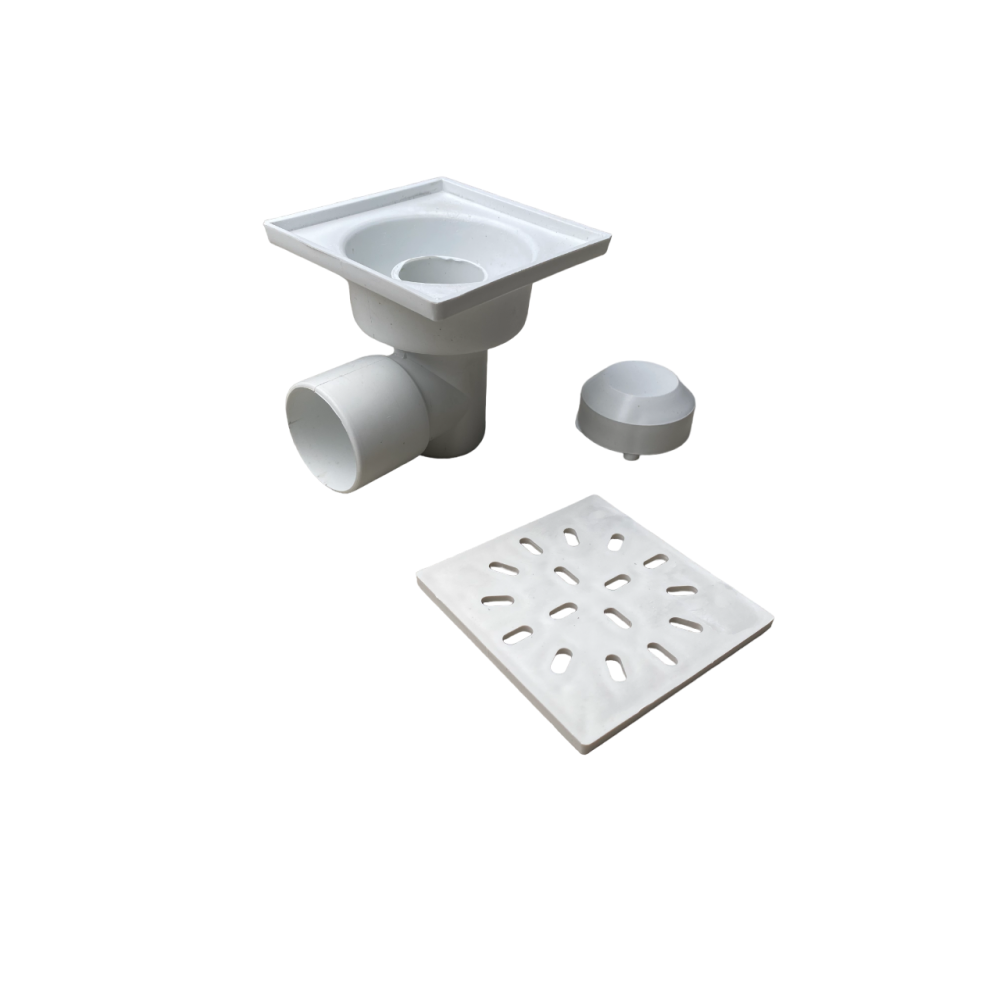 Трап горизонт. D50 пластиковая решетка 100х100 гидрозатвор Трап горизонт. D50 пластиковая решетка 100х100 гидрозатвор