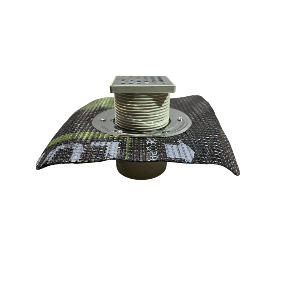 5061.10 Double-frame ladder 10x10, press-on flange and membrane, horizontal outlet, pipe 50mm