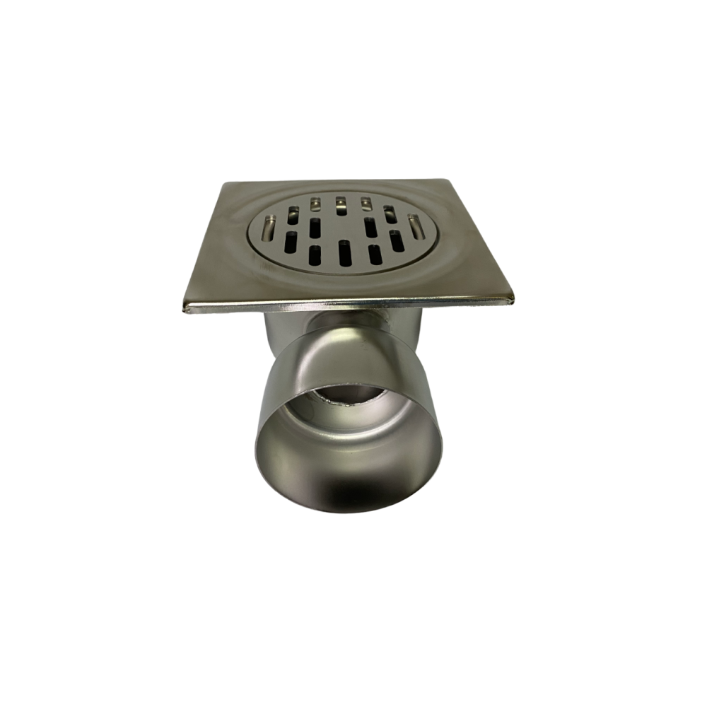 Трап з нержавіючої сталі 20х20см, горизонтальний, D100 Трап з нержавіючої сталі 20х20см, горизонтальний, D100