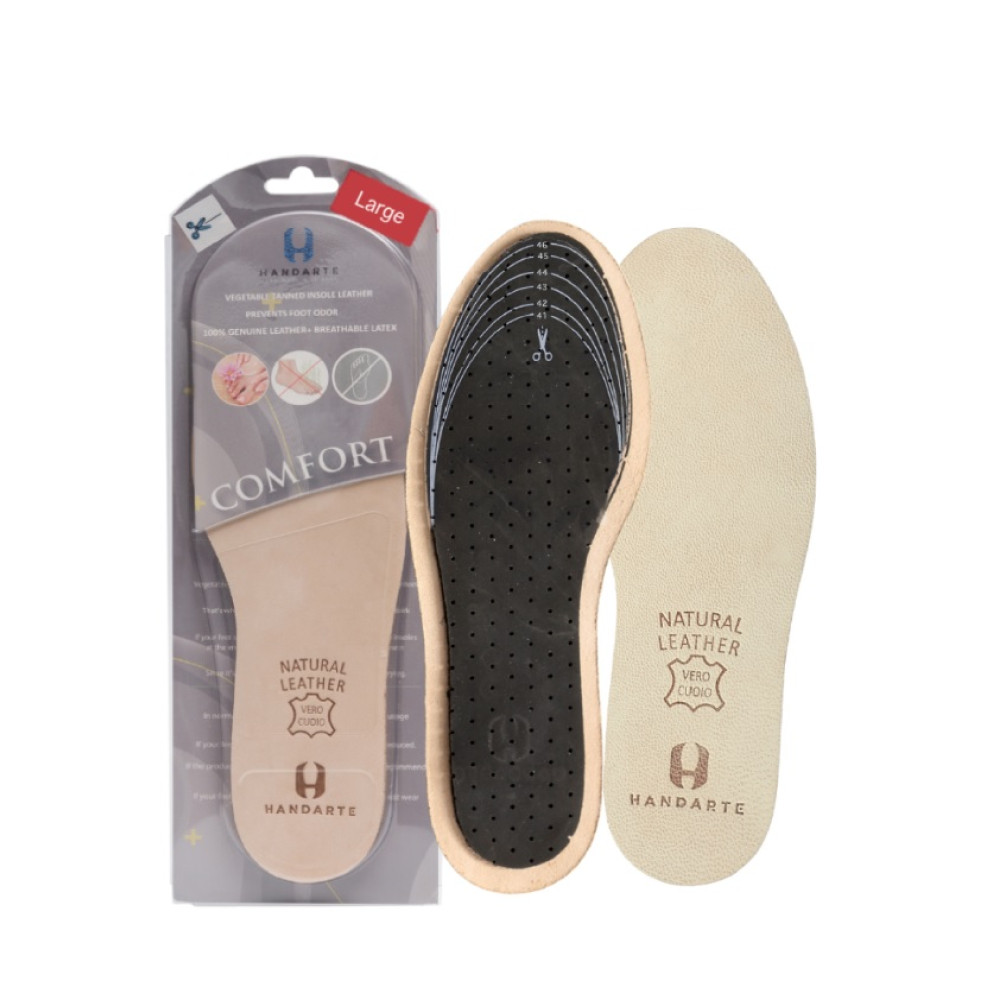 Стельки кожаные латексные антибактериальные COMFORT Large (размер 41-47) Стельки кожаные латексные антибактериальные COMFORT Large (размер 41-47)