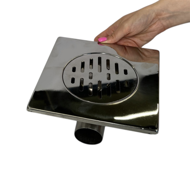 Трап из нержавеющей стали SLIM 20х20см горизонтальный D50