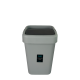 Відро для сміття на 18л пластикове сіре, з поворотною кришкою 27,5*27,5*41см