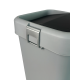 Відро для сміття на 18л пластикове сіре, з поворотною кришкою 27,5*27,5*41см