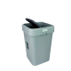 Відро для сміття на 18л пластикове сіре, з поворотною кришкою 27,5*27,5*41см