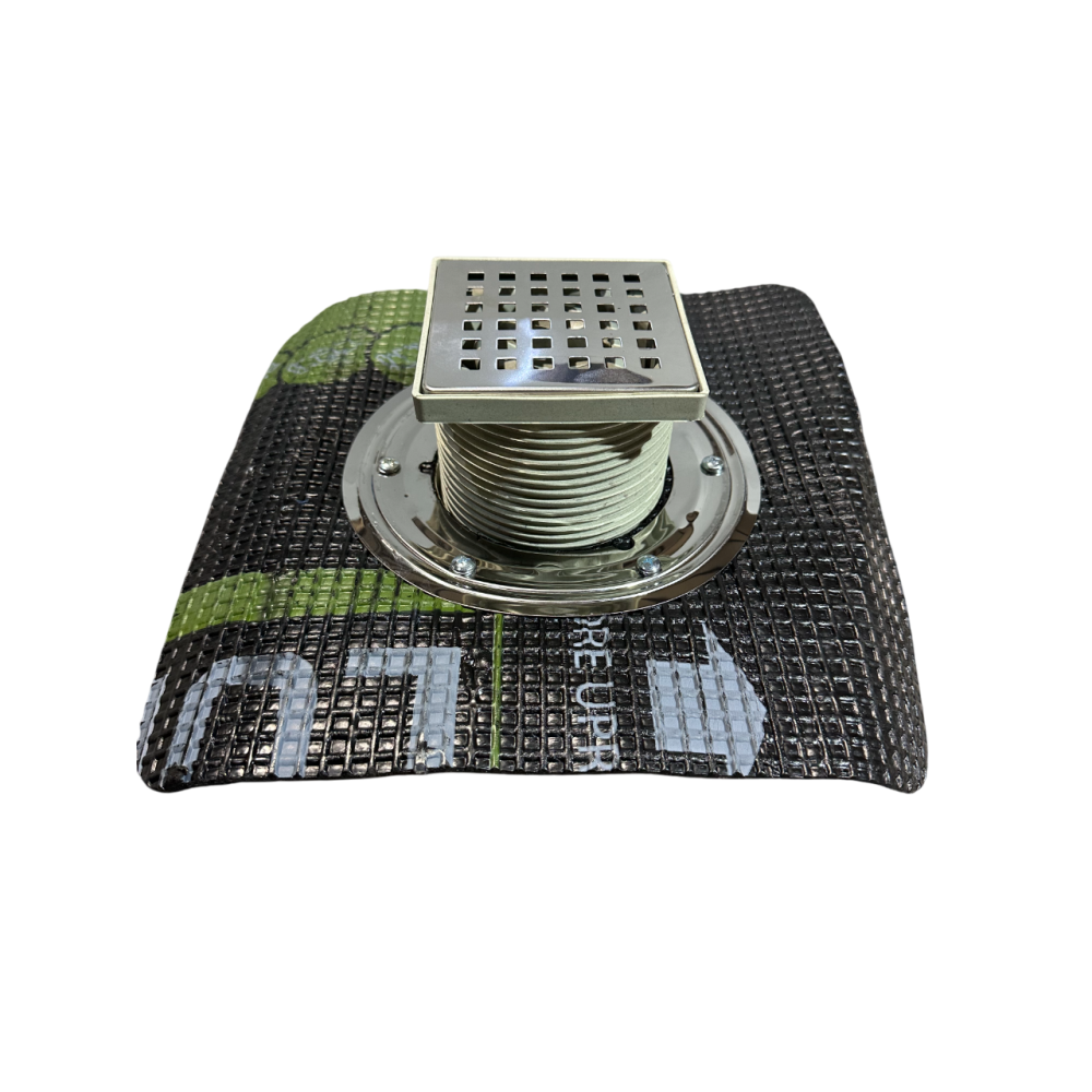 Двокорпусний трап 15*15см з бітумною мембраною, горизонтальний вихід D50 Двокорпусний трап 15*15см з бітумною мембраною, горизонтальний вихід D50