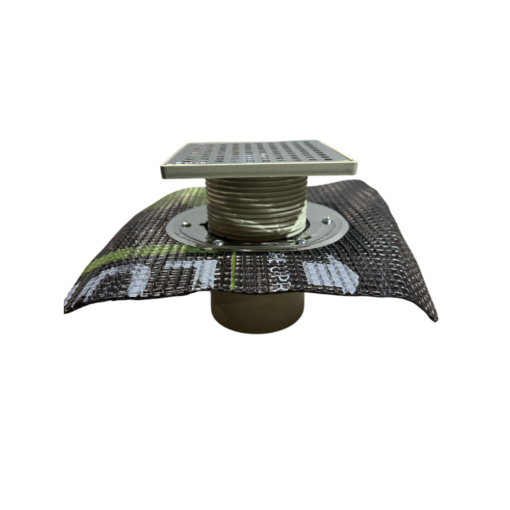 Двокорпусний трап 15*15см з бітумною мембраною, горизонтальний вихід D50 Двокорпусний трап 15*15см з бітумною мембраною, горизонтальний вихід D50