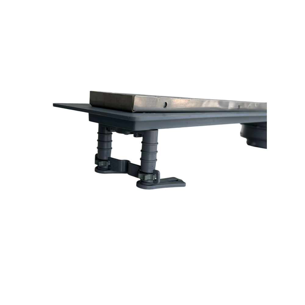 Сливной трап для душа с горизонтальным выходом, решетка "плитка" 33 см с горизонтальным фланцем Сливной трап для душа с горизонтальным выходом, решетка "плитка" 33 см с горизонтальным фланцем