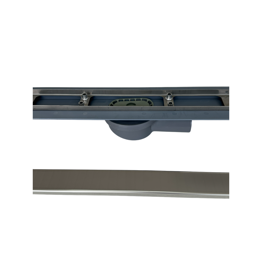 3158.080 Shower channel PERA LEGAL TILE 80cm, horizontal flange, plastic body, stainless steel edge