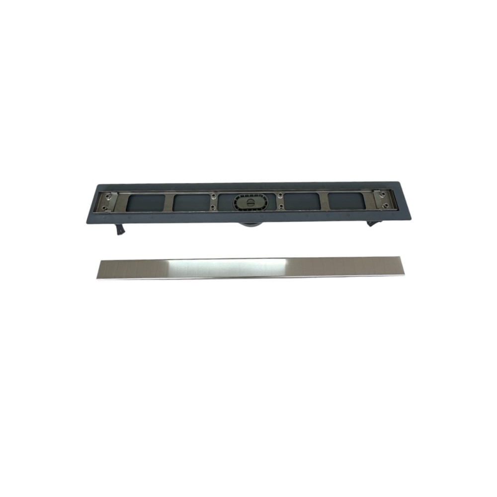 Душовий трап для душу з горизонтальним виходом, поворотним сифоном з решіткою "під плитку" 80см Душовий трап для душу з горизонтальним виходом, поворотним сифоном з решіткою "під плитку" 80см